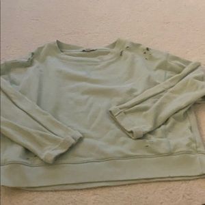 Crewneck hoodie cropped